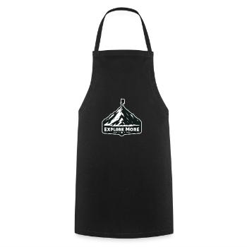 Explore more - Wanderer - Cooking Apron - black - Front - AI Model Male 185 dark (185cm)