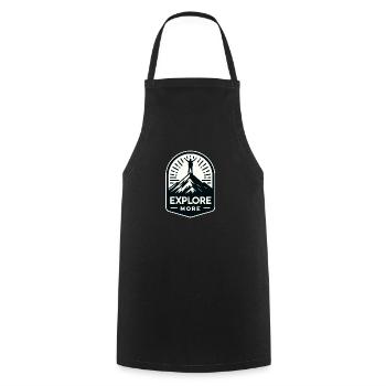 Explore more - Wanderer - Cooking Apron - black - Front - AI Model Male 185 dark (185cm)