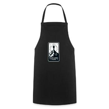 Explore more - Wanderer - Cooking Apron - black - Front - AI Model Male 185 dark (185cm)