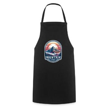 Montagne Haut - Illustration de Berg - Tablier de cuisine - noir - Devant - AI Model Male 185 dark (185cm)