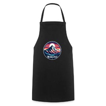 Montagne Haut - Illustration de Berg - Tablier de cuisine - noir - Devant - AI Model Male 185 dark (185cm)