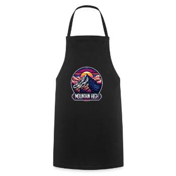 Montagne Haut - Illustration de Berg - Tablier de cuisine - noir - Devant - AI Model Male 185 dark (185cm)