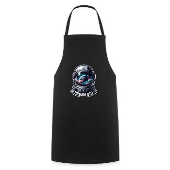 Dream Big - Astronaut Illustration - Kochschürze - Schwarz - Vorne - AI Model Male 185 dark (185cm)