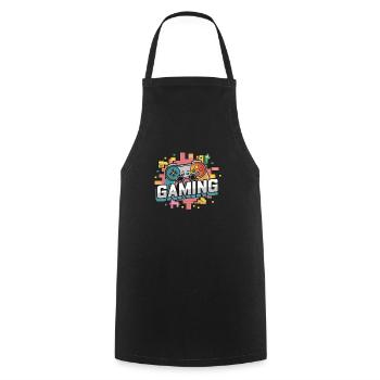 Gaming - Controllers - Cooking Apron - black - Front - AI Model Male 185 dark (185cm)