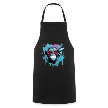 Party gorilla with sunglasses - Cooking Apron - black - Front - AI Model Male 185 dark (185cm)