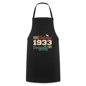 Vintage 1933 Cadeau Anniversaire 1933 Retro - Tablier de cuisine - noir - Devant - AI Model Male 185 dark (185cm)