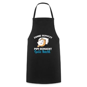 Katzen Schlafshirt Dicke Katze Gute Nacht - Kochschürze - Schwarz - Vorne - AI Model Male 185 dark (185cm)