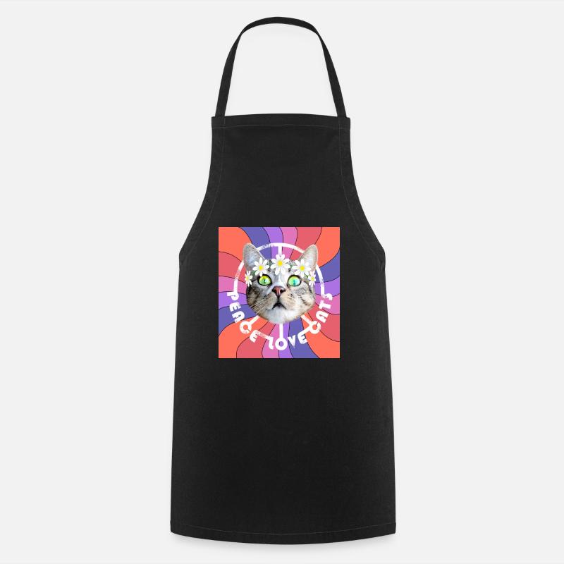 Peace and love 60's - Tablier de cuisine - noir