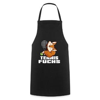 Tennis match Tennisfuchs plays tennis "Matchball" - Cooking Apron - black - Front - AI Model Male 185 dark (185cm)