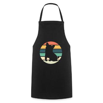 Corgi - Tablier de cuisine - noir - Devant - AI Model Male 185 dark (185cm)