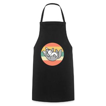 Corgi - Tablier de cuisine - noir - Devant - AI Model Male 185 dark (185cm)