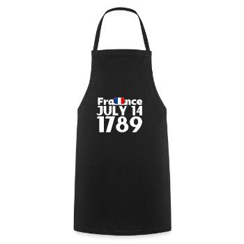 Fraternité Liberte Egalite Français Révolution - Tablier de cuisine - noir - Devant - AI Model Male 185 dark (185cm)