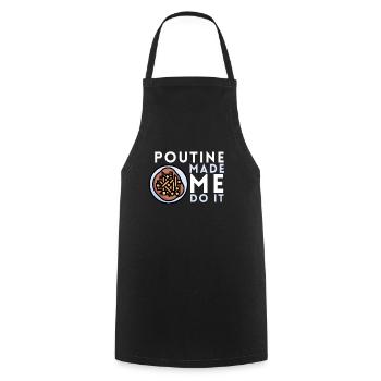 Cheese Curds Gravy Mix Canada Poutine - Tablier de cuisine - noir - Devant - AI Model Male 185 dark (185cm)
