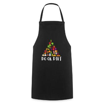 Nutritionniste holistique Mois national de la nutrition - Tablier de cuisine - noir - Devant - AI Model Male 185 dark (185cm)