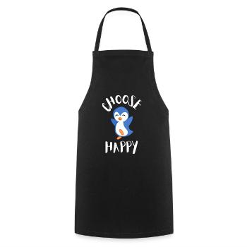 International Day Of Happiness - Cooking Apron - black - Front - AI Model Male 185 dark (185cm)
