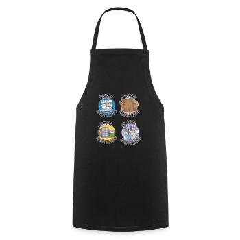 Recycle, I Love Recycling - Cooking Apron - black - Front - AI Model Male 185 dark (185cm)