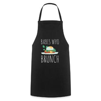 Babes Who Brunch Squat - Kochschürze - Schwarz - Vorne - AI Model Male 185 dark (185cm)