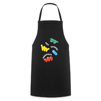 Décrochage scolaire - Tablier de cuisine - noir - Devant - AI Model Male 185 dark (185cm)
