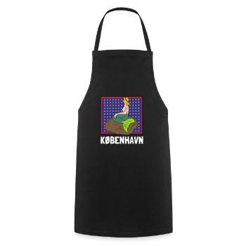 Kobenhavn Denmark Danish Kobenhaven Mermaid - Cooking Apron - black - Front - AI Model Male 185 dark (185cm)