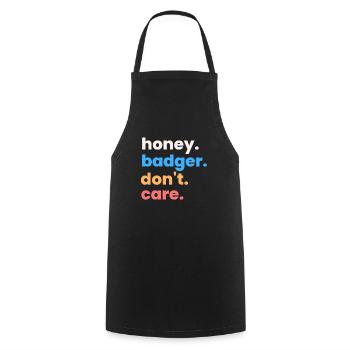 Honey Badger s’en fiche - Tablier de cuisine - noir - Devant - AI Model Male 185 dark (185cm)