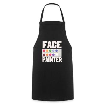 Face Painter And Face Painting - Cooking Apron - black - Front - AI Model Male 185 dark (185cm)