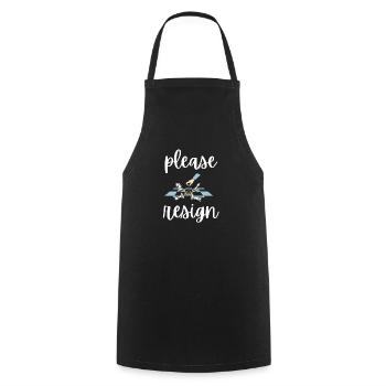 Chess Please Resign - Cooking Apron - black - Front - AI Model Male 185 dark (185cm)