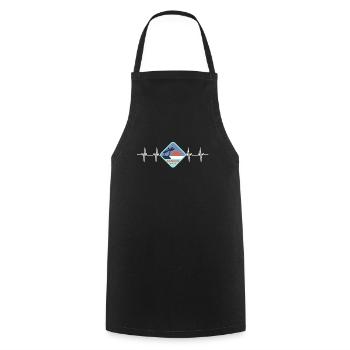 Mexique Cancun Flag - Tablier de cuisine - noir - Devant - AI Model Male 185 dark (185cm)