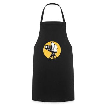 Vintage Film Clapper Director Musical Actor - Cooking Apron - black - Front - AI Model Male 185 dark (185cm)