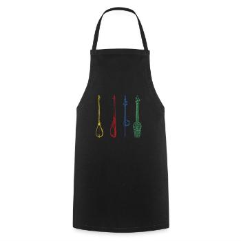 Bouzouki Irlandais Instrument Grec - Tablier de cuisine - noir - Devant - AI Model Male 185 dark (185cm)