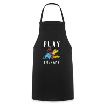 Play Therapist - Recreational Therapy Therapist RT - Cooking Apron - black - Front - AI Model Male 185 dark (185cm)