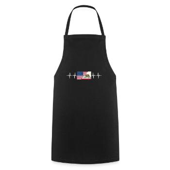 California This Place - Cooking Apron - black - Front - AI Model Male 185 dark (185cm)