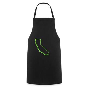 California This Place - Cooking Apron - black - Front - AI Model Male 185 dark (185cm)