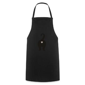 Trou de fesse de chat - Tablier de cuisine - noir - Devant - AI Model Male 185 dark (185cm)