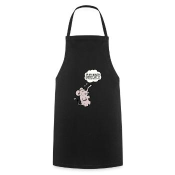 Si ma bouche ne dis-le pas, mon visage le fera certainement: - Tablier de cuisine - noir - Devant - AI Model Male 185 dark (185cm)
