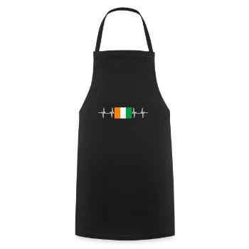 African Flag - Ivory Coast - Cooking Apron - black - Front - AI Model Male 185 dark (185cm)