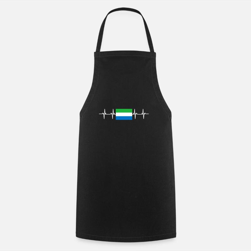 African Flag - Sierra Leone - Cooking Apron - black