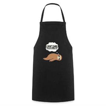 LGBTQ - I don't care what you think about me - Cooking Apron - black - Front - AI Model Male 185 dark (185cm)