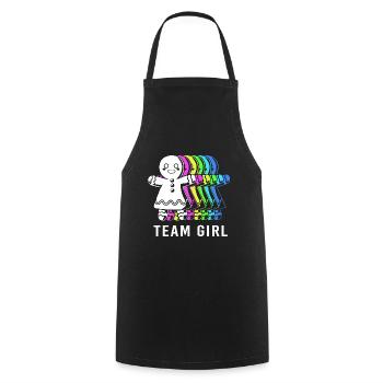 Team Girl Christmas - Cooking Apron - black - Front - AI Model Male 185 dark (185cm)