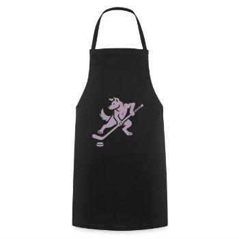 Husky Silhouette Hockey Minimalist Design - Cooking Apron - black - Front - AI Model Male 185 dark (185cm)