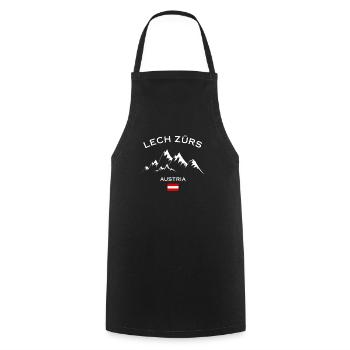 Skigebiet Lech Zürs Österreichische Alpen Souvenir - Kochschürze - Schwarz - Vorne - AI Model Male 185 dark (185cm)