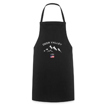Deer Valley Utah Ski Resort Rocky Mountains Skiing - Cooking Apron - black - Front - AI Model Male 185 dark (185cm)