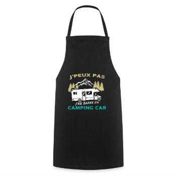 Camping-car camping-cariste - Tablier de cuisine - noir - Devant - AI Model Male 185 dark (185cm)