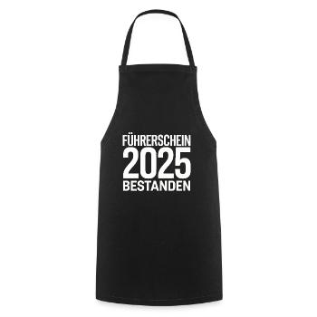 Permis de conduire 2025 passé - Tablier de cuisine - noir - Devant - AI Model Male 185 dark (185cm)