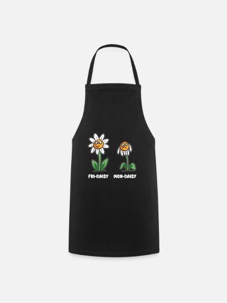 Leben eines Gänseblümchen Mon-Daisy Fri-Daisy - Kochschürze - Schwarz