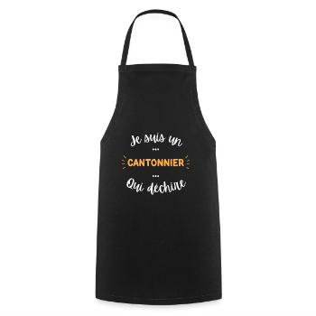 Je suis un cantonnier qui déchire - Tablier de cuisine - noir - Devant - AI Model Male 185 dark (185cm)