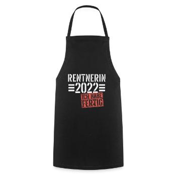Ruhestand 2022 Rentnerin Spruch Geschenk - Kochschürze - Schwarz - Vorne - AI Model Male 185 dark (185cm)