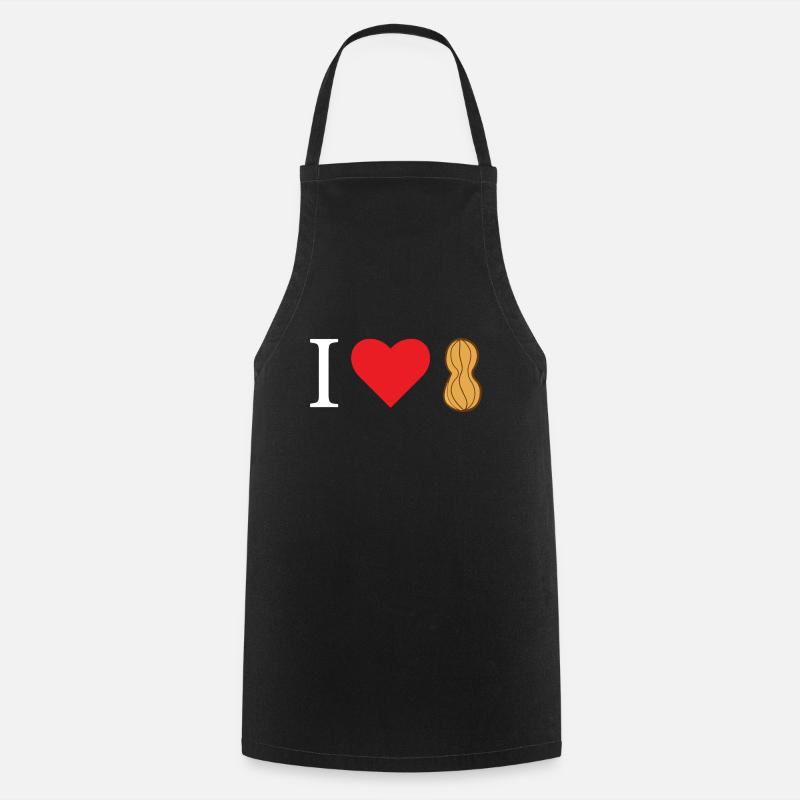 Peanut love - Cooking Apron - black