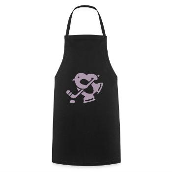 Pinguin Hockey Eishockey Silhouette Minimalistisch - Cooking Apron - black - Front - AI Model Male 185 dark (185cm)
