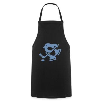 Pinguin Hockey Eishockey Silhouette Minimalistisch - Cooking Apron - black - Front - AI Model Male 185 dark (185cm)