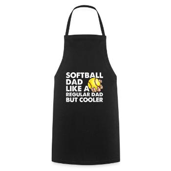 Papa Softball Comme Un Papa Ordinaire Mais Plus Cool - Tablier de cuisine - noir - Devant - AI Model Male 185 dark (185cm)